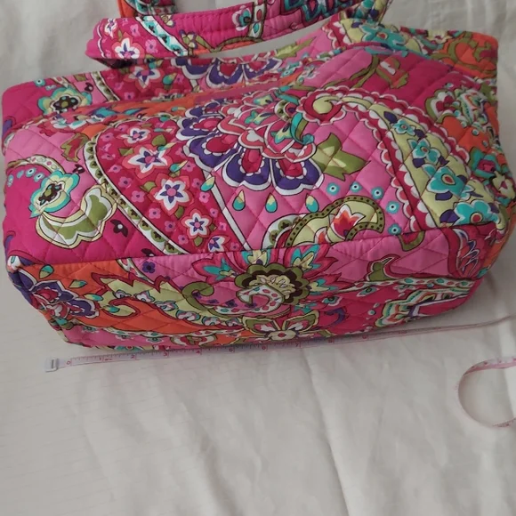 Vera Bradley Hot Pink Multicolor Paisley Quilted Tote - Picture 2 of 6